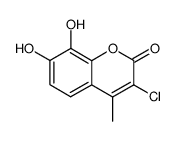 3-chloro-4-methyl-7,8-dihydroxybenzopyran-2-one Structure