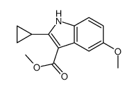 methyl 2-cyclopropyl-5-methoxy-1H-indole-3-carboxylate结构式