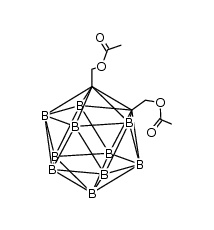 1.2-bis-(acetoxymethyl)-1.2-dicarba-closo-dodecaborane(12) Structure