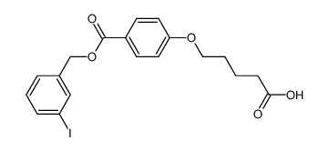 5-(4-(((3-iodobenzyl)oxy)carbonyl)phenoxy)pentanoic acid Structure