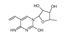 4-amino-1-[(2R,3R,4S,5R)-3,4-dihydroxy-5-methyloxolan-2-yl]-5-ethenylpyrimidin-2-one结构式
