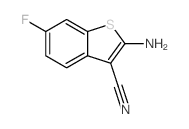 2-氨基-6-氟苯并[b]噻吩-3-甲腈结构式