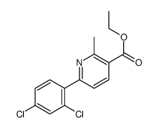 ethyl 6-(2,4-dichlorophenyl)-2-methylpyridine-3-carboxylate结构式
