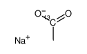 乙酸钠-1-(¹³C)结构式