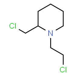 (beta-chloroethyl)-2-chloromethylpiperidine结构式