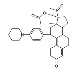 [(8S,11R,13S,14S,17R)-17-acetyl-13-methyl-3-oxo-11-(4-piperidin-1-ylphenyl)-1,2,6,7,8,11,12,14,15,16-decahydrocyclopenta[a]phenanthren-17-yl] acetate结构式