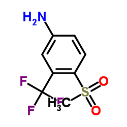 4-(Methylsulphonyl)-3-(trifluoromethyl)aniline, 4-Amino-2-(trifluoromethyl)phenyl methyl sulphone picture