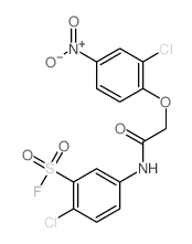 Benzenesulfonylfluoride, 2-chloro-5-[[2-(2-chloro-4-nitrophenoxy)acetyl]amino]- structure