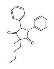 4-Butyl-4-methyl-1,2-diphenyl-3,5-pyrazolidinedione结构式
