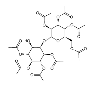 2-O-(2,3,4,6-tetra-O-acetyl-α-D-mannopyranosyl)-1(3),4(6),5,6(4)-tetra-O-acetyl-sn-myo-inositol Structure