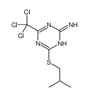 4-(2-methylpropylsulfanyl)-6-(trichloromethyl)-1,3,5-triazin-2-amine结构式