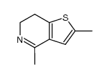 2,4-dimethyl-6,7-dihydro-thieno[3,2-c]pyridine结构式