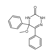 6-methoxy-1,6-diphenyl-4-oxo-3,4,5,6-tetrahydro-2,3,5-triazine结构式