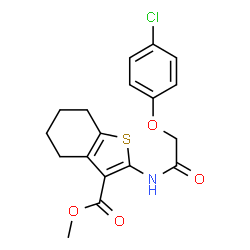 methyl 2-{[(4-chlorophenoxy)acetyl]amino}-4,5,6,7-tetrahydro-1-benzothiophene-3-carboxylate Structure