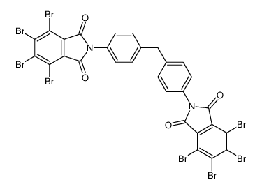 N,N'-(methylenedi-p-phenylene)bis[3,4,5,6,-tetrabromophthalimide]结构式