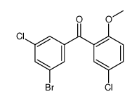 (3-BROMO-5-CHLORO-PHENYL)-(5-CHLORO-2-METHOXY-PHENYL)-METHANONE structure