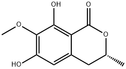 (R)-3-Methyl-6,8-dihydroxy-7-methoxyisochroman-1-one Structure