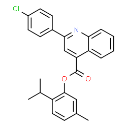 2-isopropyl-5-methylphenyl 2-(4-chlorophenyl)-4-quinolinecarboxylate picture