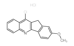10-chloro-2-methoxy-11H-indeno[1,2-b]quinoline,hydrochloride Structure