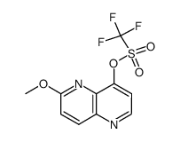 1,1,1-trifluoromethanesulfonic acid 6-methoxy-[1,5]-naphthyridin-4-yl ester结构式