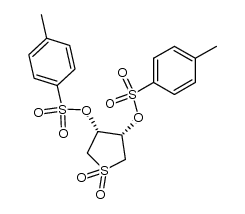 cis-3,4-bis-(toluene-4-sulfonyloxy)-tetrahydro-thiophene-1,1-dioxide Structure