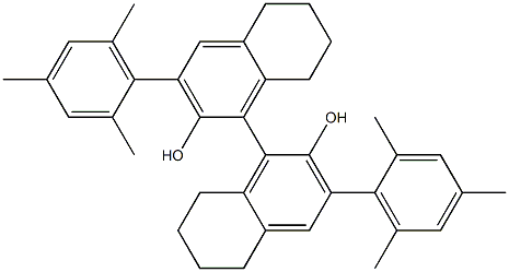 (R)-5,5',6,6',7,7',8,8'-Octahydro-3,3'-bis(2,4,6-trimethylphenyl)-[1,1'-binaphthalene]-2,2'-diol Structure