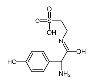 2-[[(2R)-2-amino-2-(4-hydroxyphenyl)acetyl]amino]ethanesulfonic acid Structure