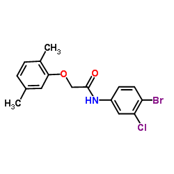 N-(4-Bromo-3-chlorophenyl)-2-(2,5-dimethylphenoxy)acetamide结构式