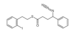 S-(2-iodophenethyl) 4-azido-4-phenylbutanethioate Structure