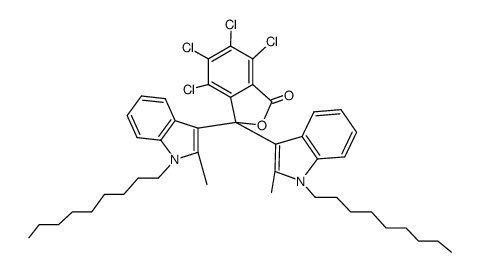 4,5,6,7-tetrachloro-3,3-bis-(2-methyl-1-nonyl-indol-3-yl)-3H-isobenzofuran-1-one Structure