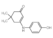 3-[(4-hydroxyphenyl)amino]-5,5-dimethyl-cyclohex-2-en-1-one Structure