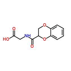 [(2,3-DIHYDRO-BENZO[1,4]DIOXINE-2-CARBONYL)-AMINO]-ACETIC ACID结构式