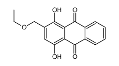 2-(ethoxymethyl)-1,4-dihydroxyanthracene-9,10-dione Structure