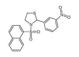 Thiazolidine, 3-(1-naphthalenylsulfonyl)-2-(3-nitrophenyl)- (9CI) Structure