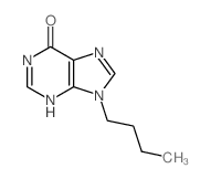 6H-Purin-6-one, 3,9-dihydro-9-butyl- structure