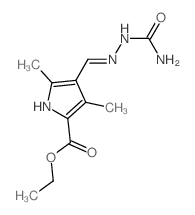 Pyrrole-2-carboxylicacid, 4-formyl-3,5-dimethyl-, ethyl ester, 4-semicarbazone (8CI) picture