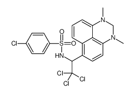 N-[1-[4,5-bis(dimethylamino)naphthalen-1-yl]-2,2,2-trichloroethyl]-4-chlorobenzenesulfonamide结构式