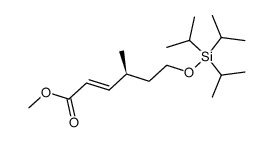 methyl (2E,4S)-4-methyl-6-[(triisopropylsilyl)oxy]hex-2-enoate结构式