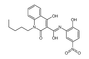 4-hydroxy-N-(2-hydroxy-5-nitrophenyl)-2-oxo-1-pentylquinoline-3-carboxamide结构式