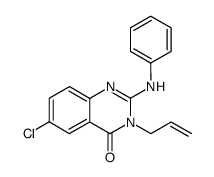 3-allyl-2-anilino-6-chloro-3H-quinazolin-4-one结构式