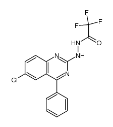 trifluoroacetic acid N-(6-chloro-4-phenyl-quinazolin-2-yl)-hydrazide结构式