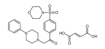 (E)-but-2-enedioic acid,1-(4-morpholin-4-ylsulfonylphenyl)-2-(4-phenylpiperazin-1-yl)ethanone结构式