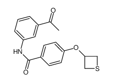 N-(3-acetylphenyl)-4-(thietan-3-yloxy)benzamide结构式