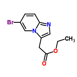 2-(6-溴咪唑并[1,2-a]吡啶-3-基)乙酸乙酯结构式