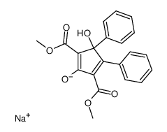 Sodium; 3-hydroxy-2,5-bis-methoxycarbonyl-3,4-diphenyl-cyclopenta-1,4-dienolate结构式