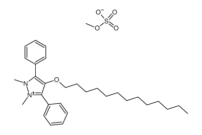 1,2-dimethyl-3,5-diphenyl-4-n-tridecyloxypyrazolium methyl sulfate结构式