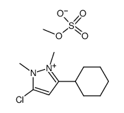 3-chloro-5-cyclohexyl-1,2-dimethylpyrazolium methyl sulfate结构式