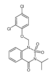 1-(2,4-dichloro-phenoxymethyl)-3-isopropyl-2,2-dioxo-2,3-dihydro-1H-2λ6-benzo[1,2,6]thiadiazin-4-one Structure