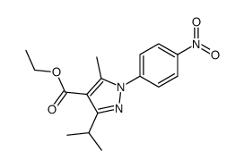 3-isopropyl-5-methyl-1-(4-nitro-phenyl)-1H-pyrazole-4-carboxylic acid ethyl ester结构式