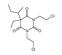 5-sec-butyl-1,3-bis-(2-chloro-ethyl)-5-ethyl-pyrimidine-2,4,6-trione结构式